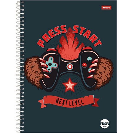Caderno 10X1 Capa Dura FUZY 160FLS.