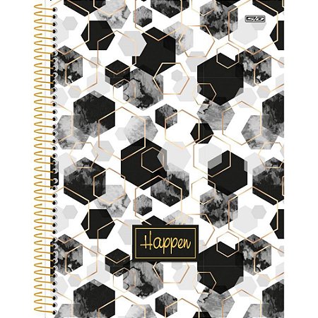 Caderno 10X1 Capa Dura Happen 160F