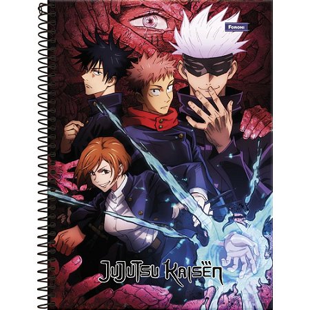 Caderno 10X1 Capa Dura Jujutsu Kaisen 160FLS.