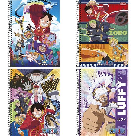 Caderno 10X1 Capa Dura ONE Piece 160FLS.
