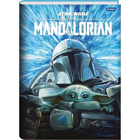 Caderno 10X1 Capa Dura STAR WARS Mandalorian 160FLS.