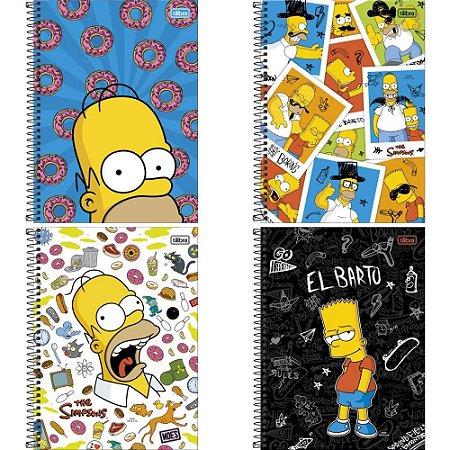 Caderno 10X1 Capa Dura THE Simpsons 160FLS.