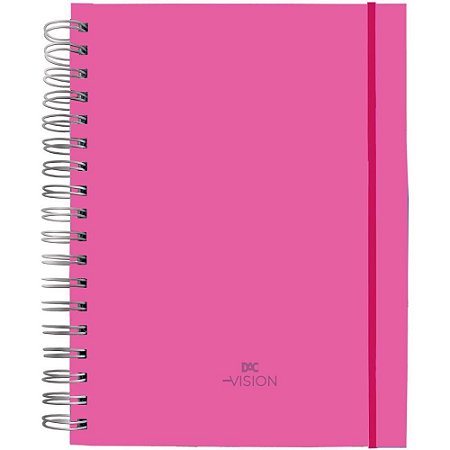 Caderno 10X1 Capa Dura Vision SMART Rosa 80F C/ELAST.