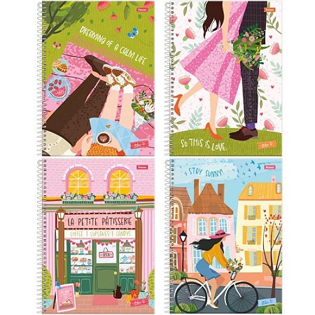 Caderno 12X1 Capa Dura Like IT 192FLS.