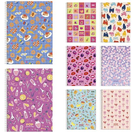 Caderno 12X1 Capa Dura POP Collection 240FLS.