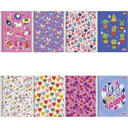 Caderno 16X1 Capa Dura D+ Feminino 320 Folhas