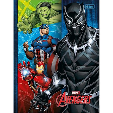 Caderno Brochura 1/4 Capa Dura Avengers 80FLS. PCT.C/05