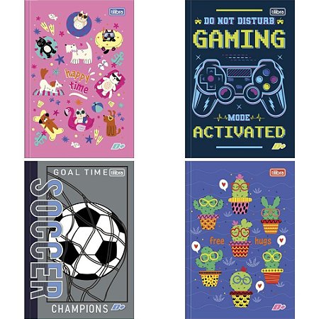 Caderno Brochura 1/4 Capa Dura D+ 48FLS.