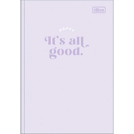 Caderno Brochura 1/4 Capa Dura HAPPY 80FLS Gofrado