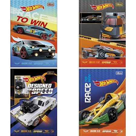Caderno Brochura 1/4 Capa Dura HOT Wheels 80FLS. PCT.C/05