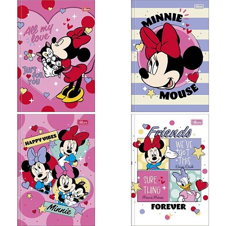 Caderno Brochura 1/4 Capa Dura Minnie 80FLS. PCT.C/05