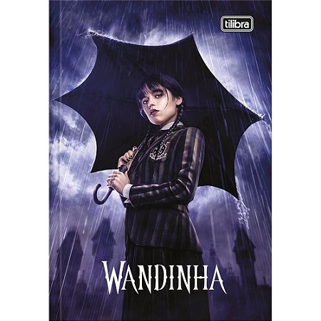 Caderno Brochura 1/4 Capa Dura Wandinha 80FLS.