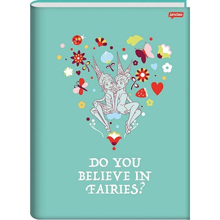 Caderno Brochurao Capa Dura Fadas Disney 80FLS.