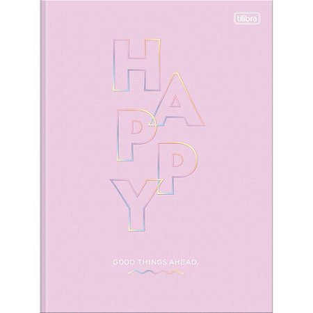 Caderno Brochurao Capa Dura HAPPY 80FLS. Gofrado