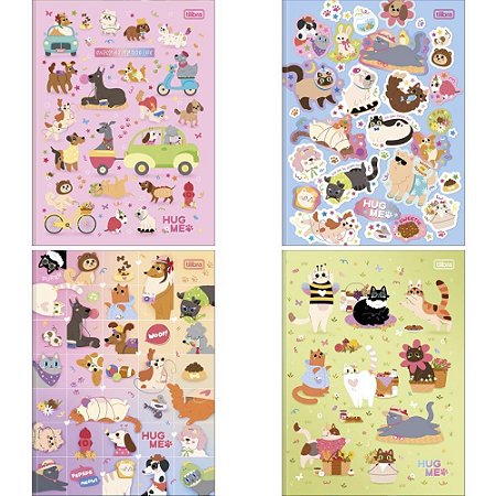 Caderno Brochurao Capa Dura HUG ME 80FLS.