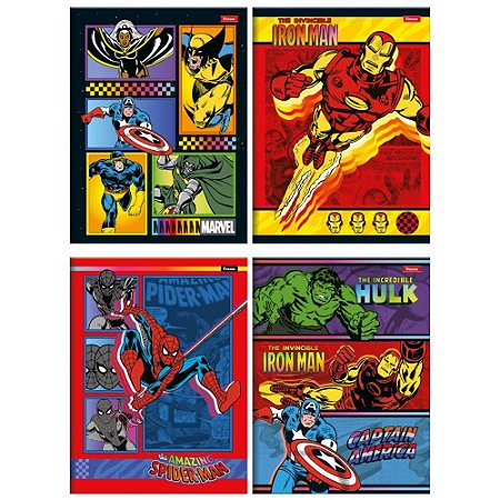 Caderno Brochurao Capa Dura Marvel Comics 80FLS.