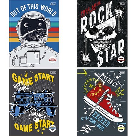 Caderno Brochurao Capa Dura Pepper 80FLS.