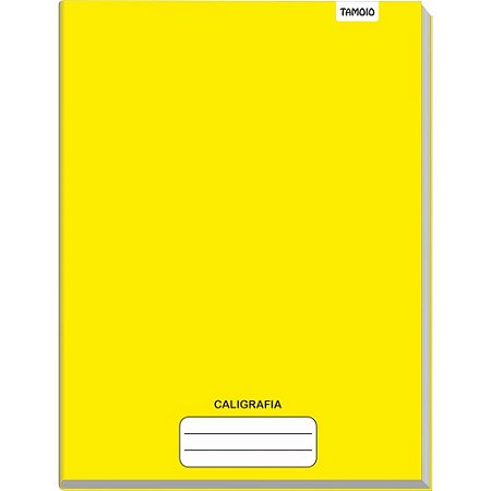 Caderno Caligrafia Capa Dura Liso 96F Brochurao Amarelo