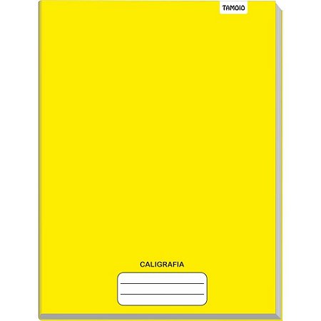Caderno Caligrafia Capa Dura Liso 96F Brochurao Amarelo