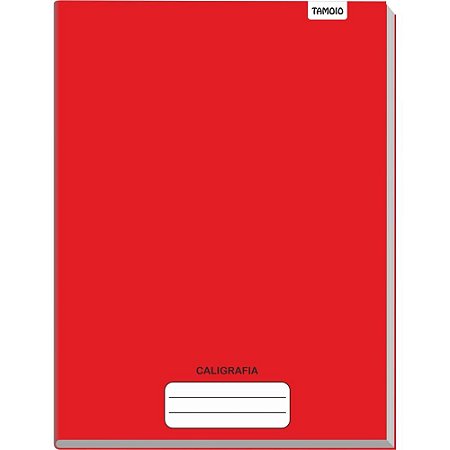 Caderno Caligrafia Capa Dura Liso 96F Brochurao Vermelho