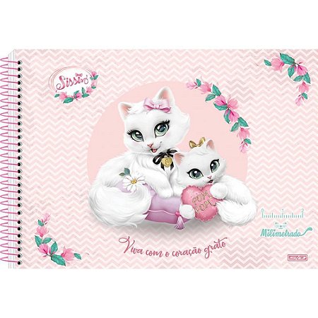 Caderno Desenho Milimetrado Sissi Espiral CD 80F
