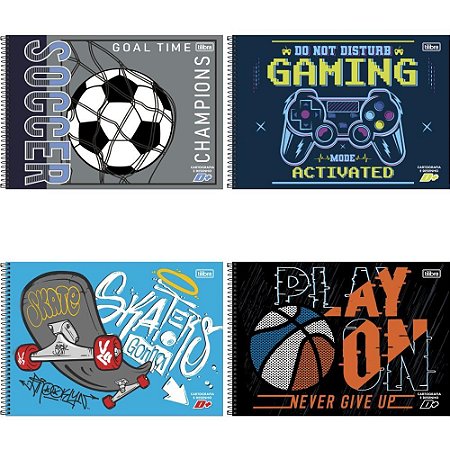 Caderno Desenho UNIV Capa Dura D+ MASC.96FLS.UNIV.ESP.HORIZ.