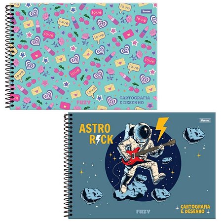 Caderno Desenho UNIV Capa Dura FUZY 80FLS.