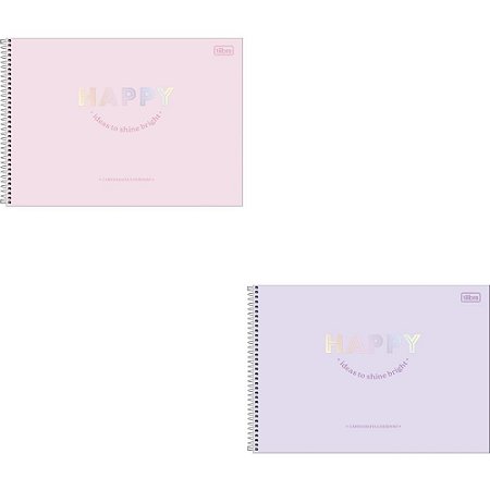 Caderno Desenho UNIV Capa Dura HAPPY 80FLS.