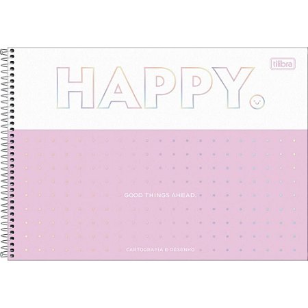 Caderno Desenho UNIV Capa Dura HAPPY 80FLS.