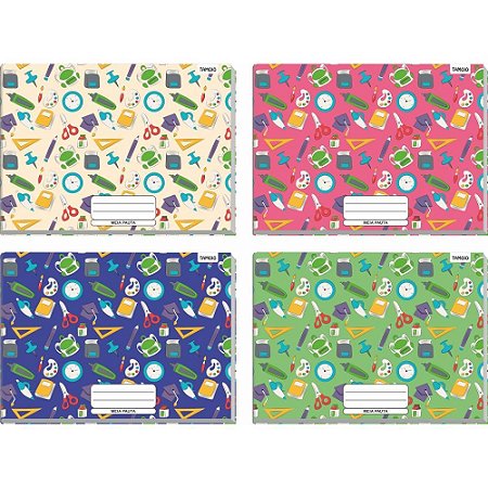 Caderno Desenho UNIV Capa Dura Meia Pauta 48F Brochurao Decor