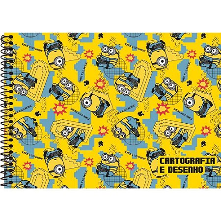 Caderno Desenho UNIV Capa Dura Minions 80FLS. PCT.C/05