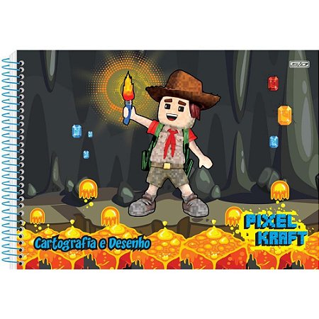 Caderno Desenho UNIV Capa Dura Pixel KRAFT 60F