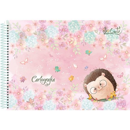 Caderno Desenho UNIV Capa Dura SO Cute Espiral 60F