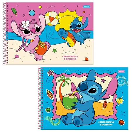 Caderno Desenho UNIV Capa Dura STITCH 80FLS.