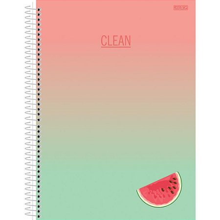 Caderno Espiral 1/4 Capa Dura Clean 80F