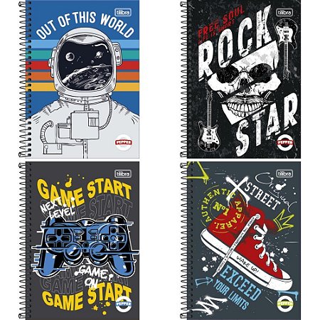 Caderno Espiral 1/4 Capa Dura Pepper 80FLS.