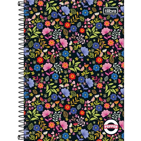 Caderno Espiral 1/4 Capa Dura Pepper 80FLS.