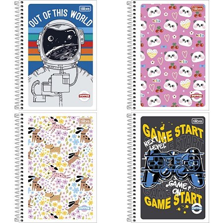 Caderno Espiral 1/4 Flexivel Pepper 80FLS.