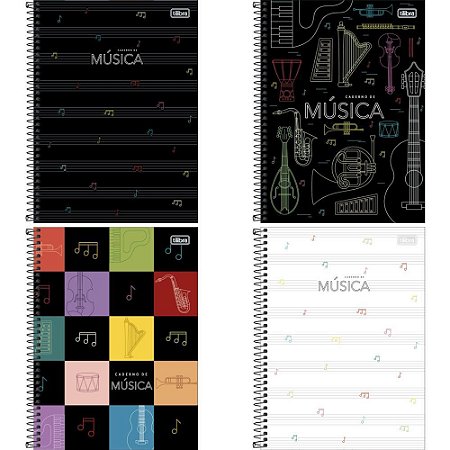 Caderno Musica Universitario Capa Dura 80FLS.