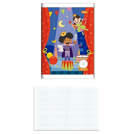 Caderno Quadriculado 1/4 6X6MM 40F Brochura Flexivel