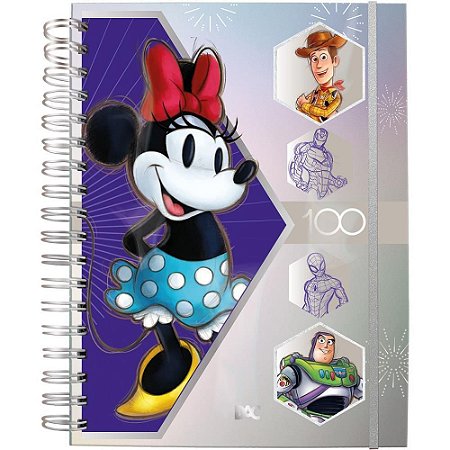 Caderno 01X1 Capa Dura Mickey SMART Mini 80F.C/ELASTI