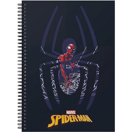 Caderno 01X1 Cp.dura Colegial Homem ARANHA 80F ESP 24,5X18,5