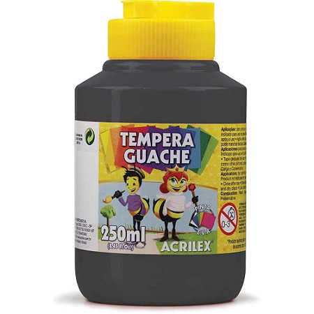 Tinta Guache 250ML Preto (7891153054551)