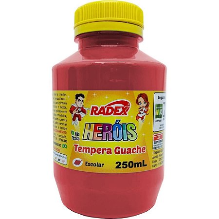 Tinta Guache 250ML Vermelho Radex   PCT.C/03