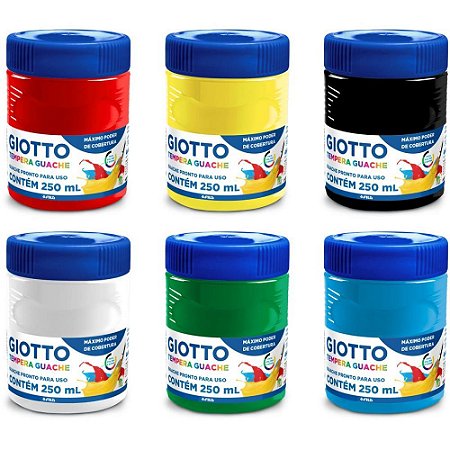 Tinta Guache 250ML 06 Cores Giotto