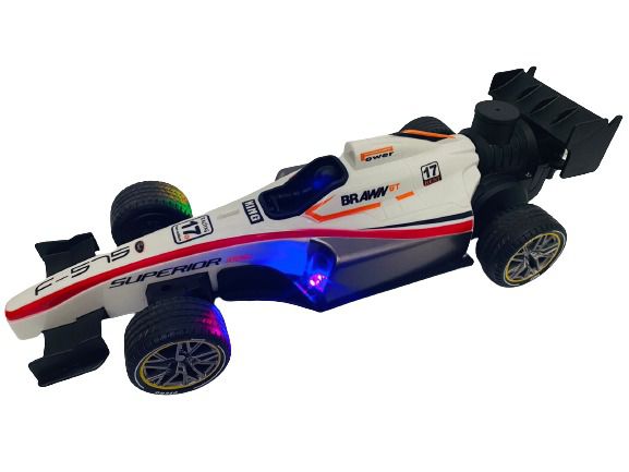 Carro Controle Remoto 7 Funções Corrida F1 Com Fumaça