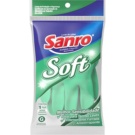 Luva P/LIMPEZA SOFT Grande Verde