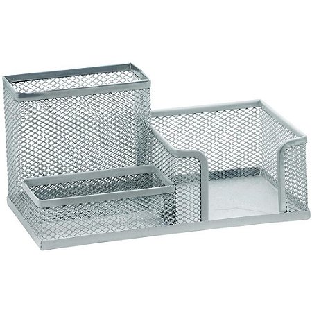 Organizador de Escritorio Aramado 3COMPART. Quadrado PR