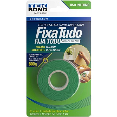 Fita Dupla Face Fixa Tudo Acrilico 19MMX2M