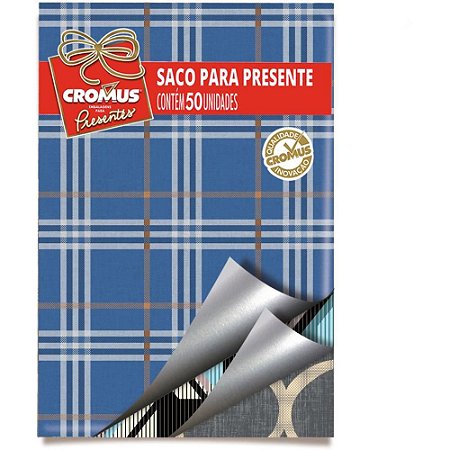 Saco Metalizado 45X60CM Masculino MIX Sortidos